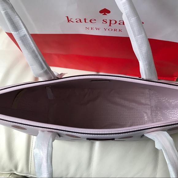 NWT KATE SPADE NEW YORK LARGE HANI HAVEN TOTE PINK - Picture 5 of 8